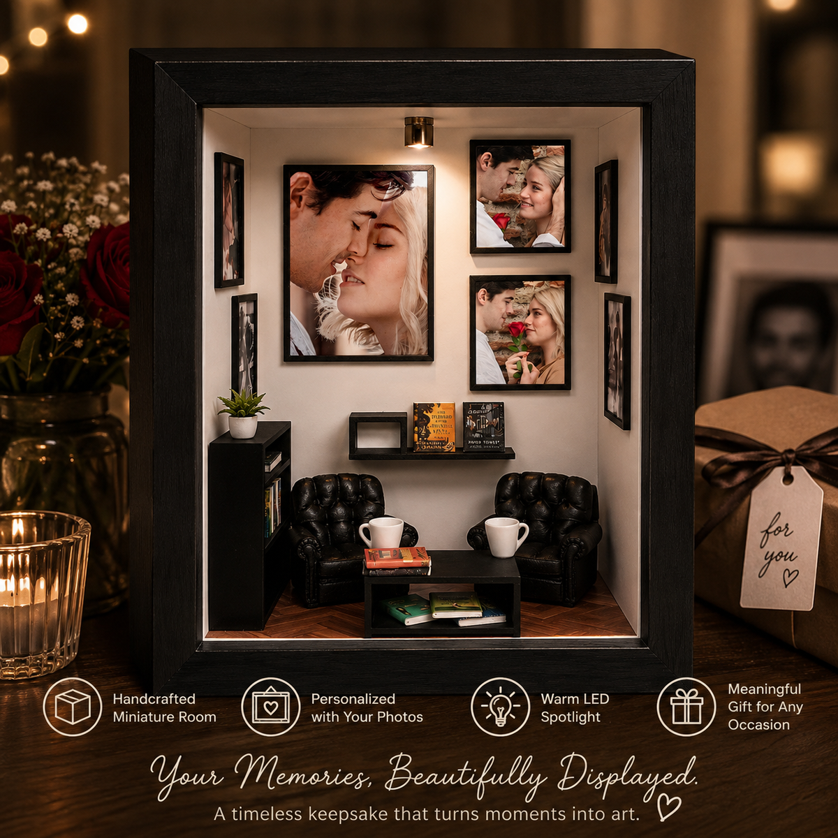 Personalized 3D Diorama Photo Frame - 7 Photos