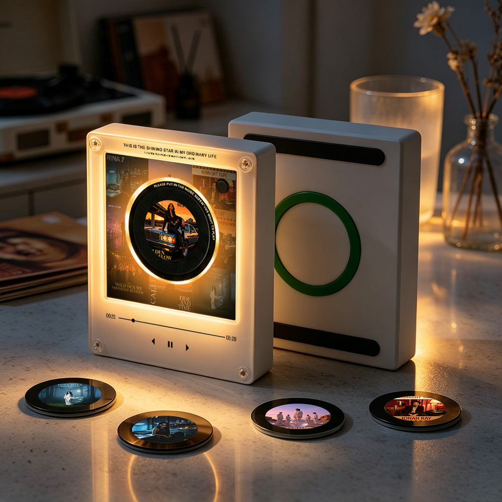 Custom Mini Vinyl Record Player - 9 Music Discs