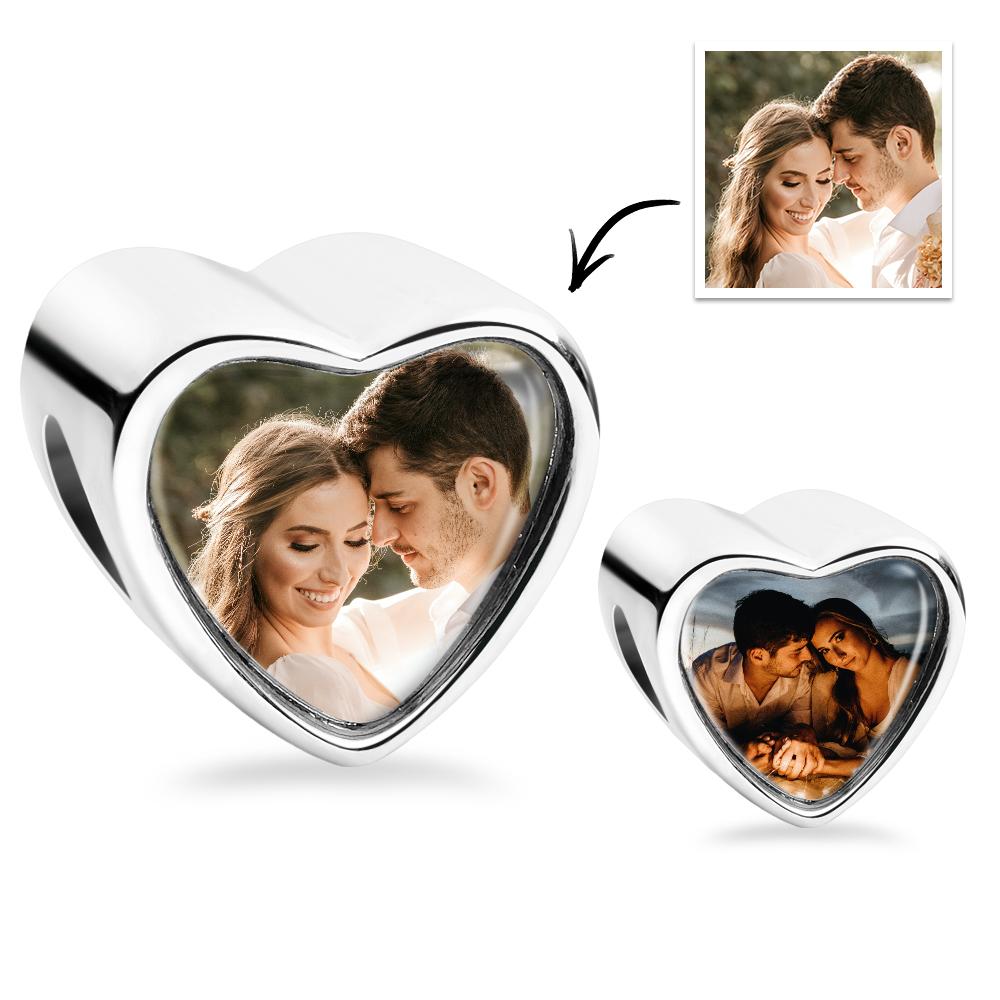 Double Photo Heart Charm