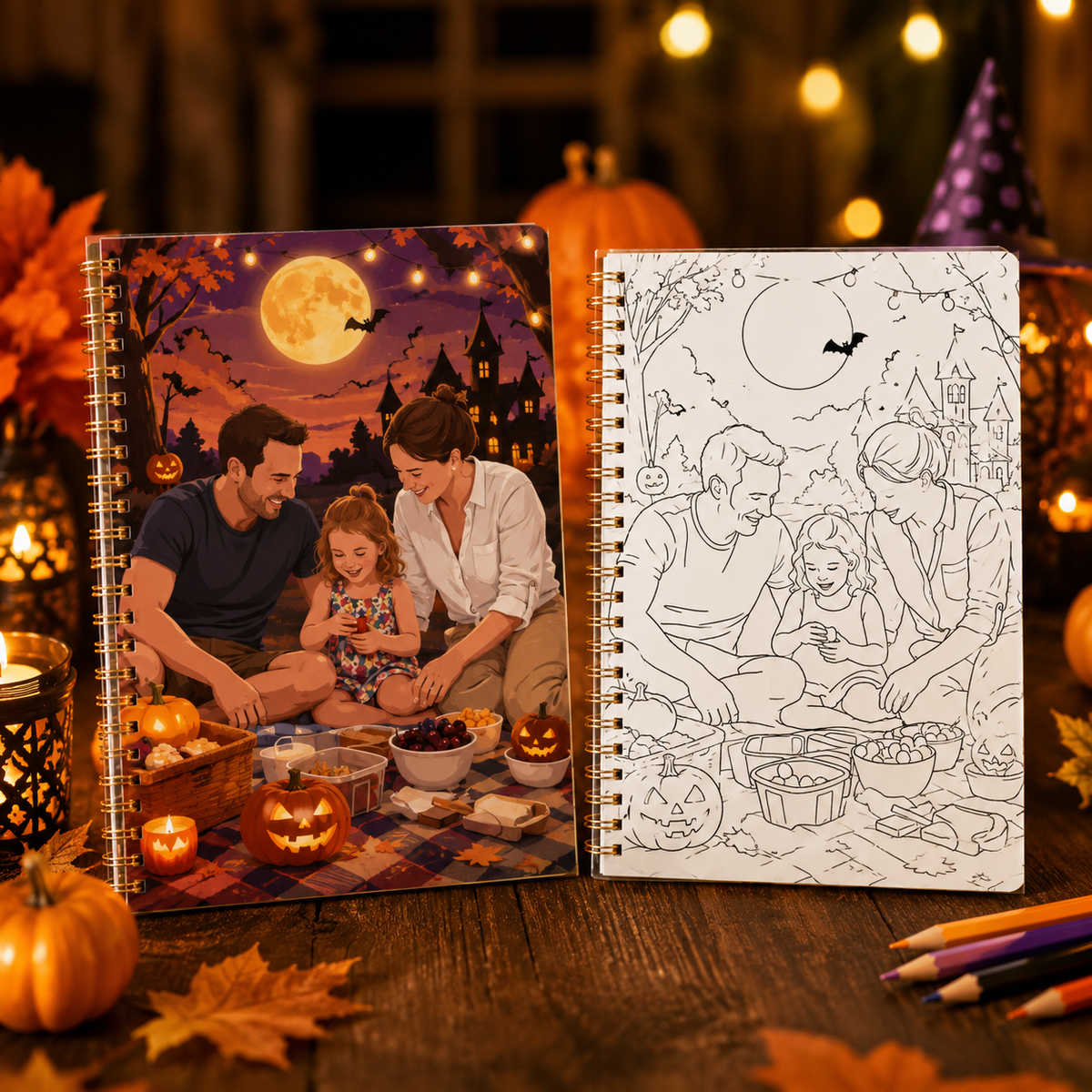 Custom Photo Coloring Book - 12 or 24 Pages